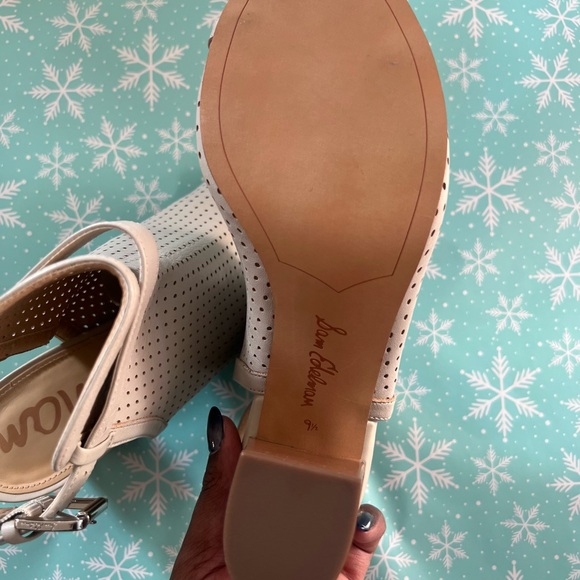 Sam Edelman Light Grey Peep-Toe Heeled Boots - Picture 7 of 10